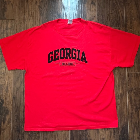 Delta Other - University Of Georgia Bulldogs Tshirt SizeXL Raised Felt Letters